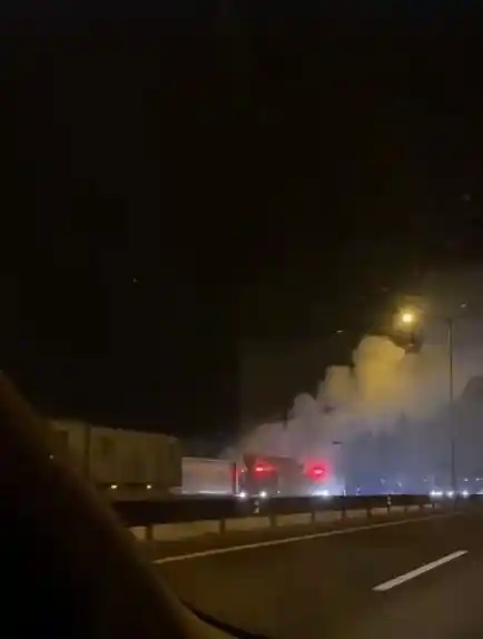 Bolu’dan Kahramanmaraş’a giden yardım tırı alev aldı