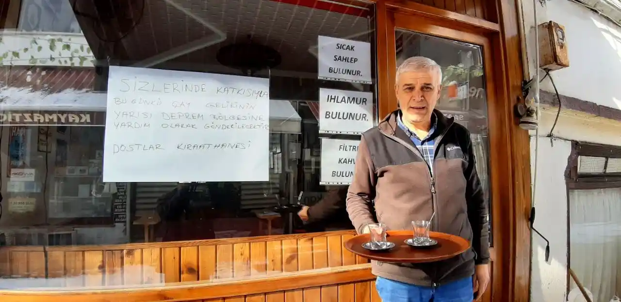 Çay ocağı işleten esnaftan deprem bölgesine destek