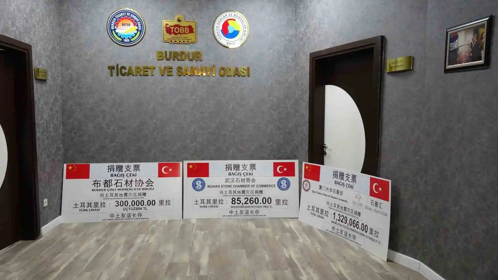 Çinlilerden depremzedelere 1 milyon 700 bin TL yardım