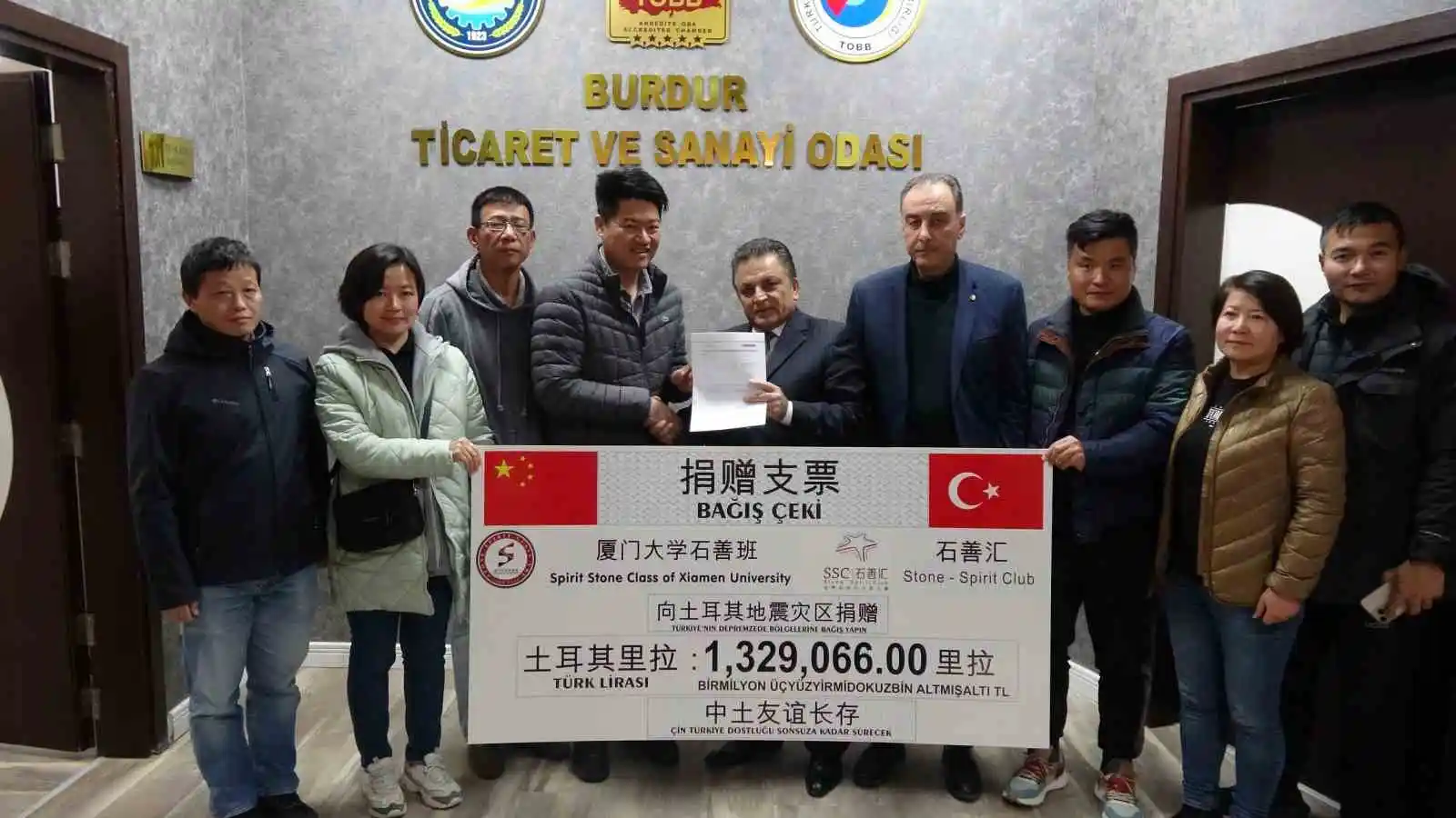 Çinlilerden depremzedelere 1 milyon 700 bin TL yardım