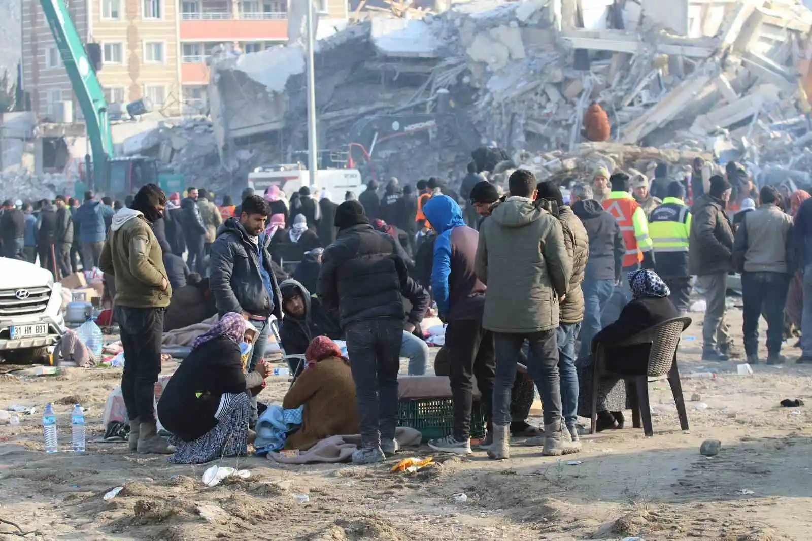 Depremin acı manzarası