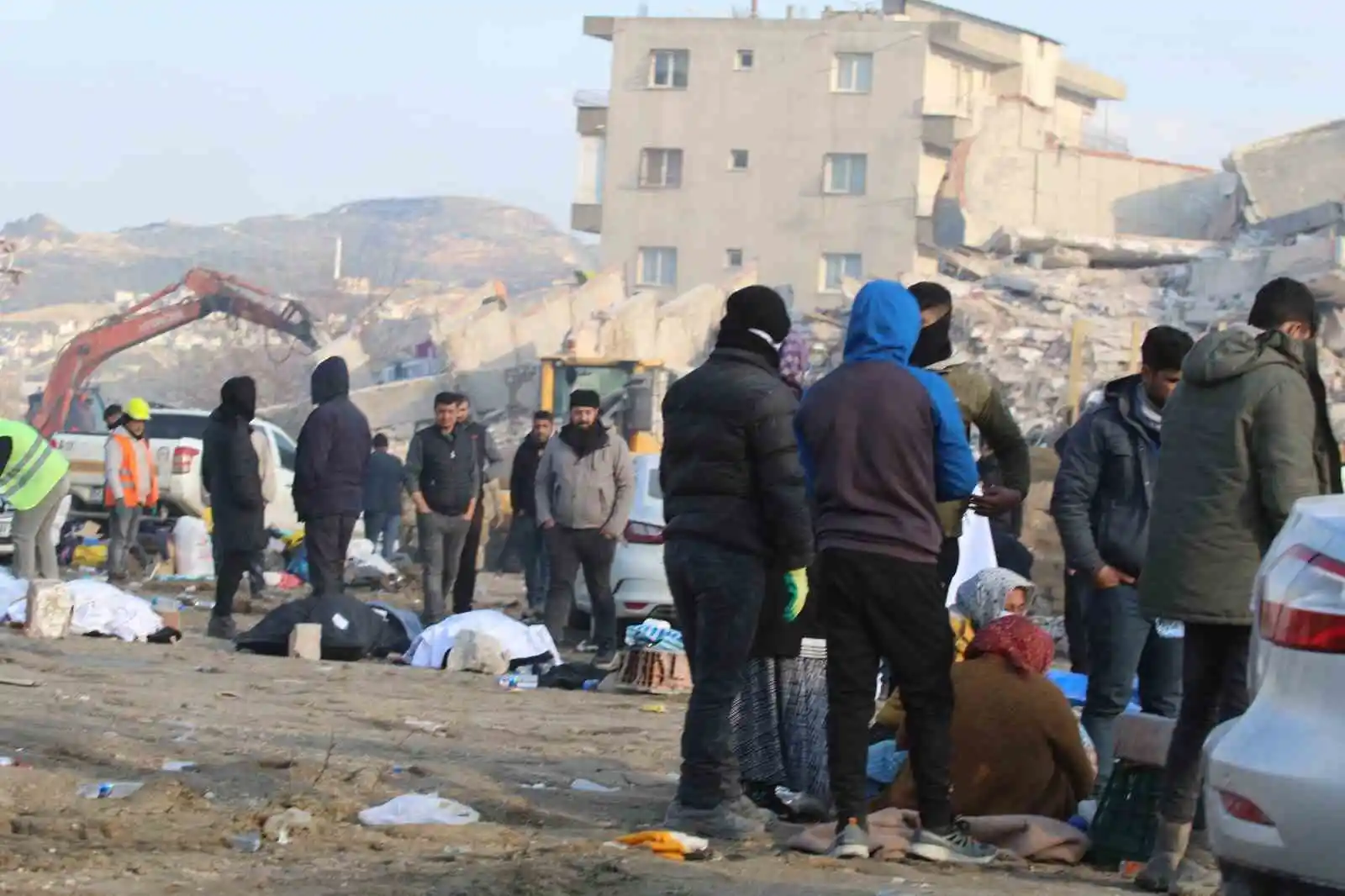 Depremin acı manzarası