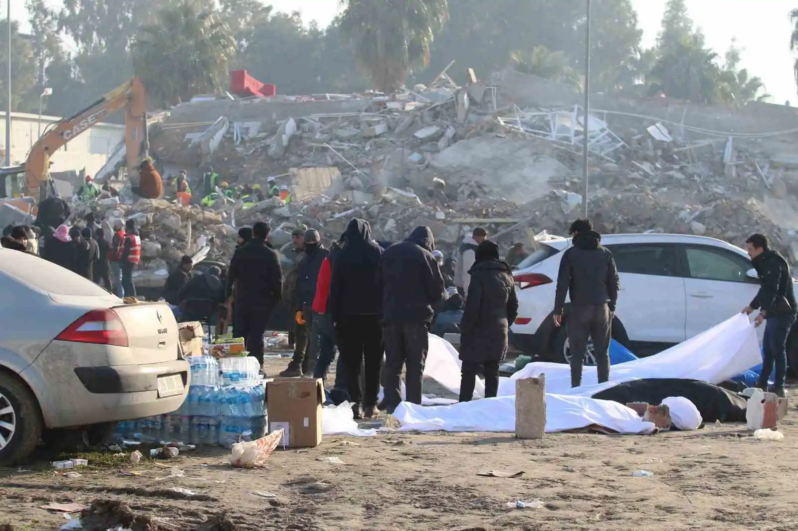 Depremin acı manzarası