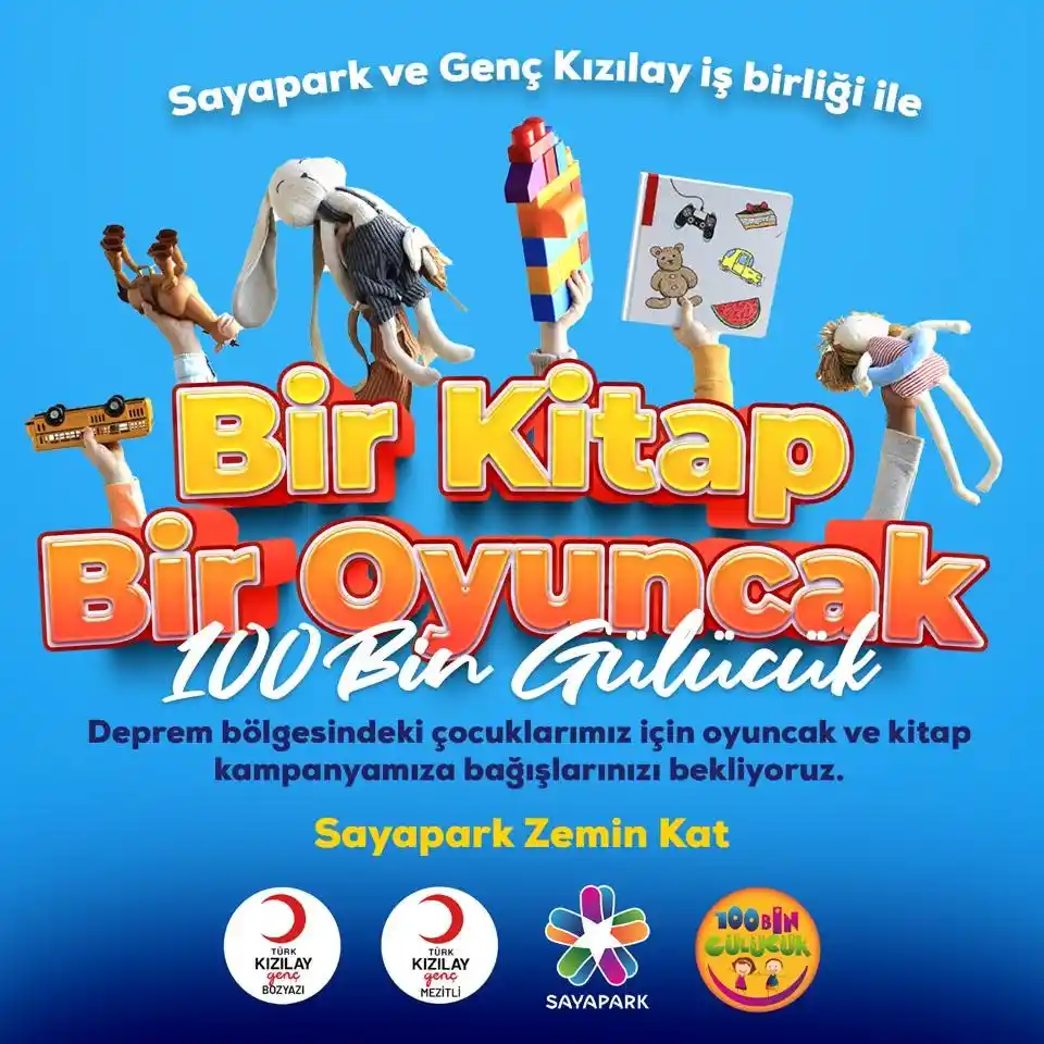 Depremzede çocuklar için '100Bin Gülücük: Bir kitap bir oyuncak' kampanyası
