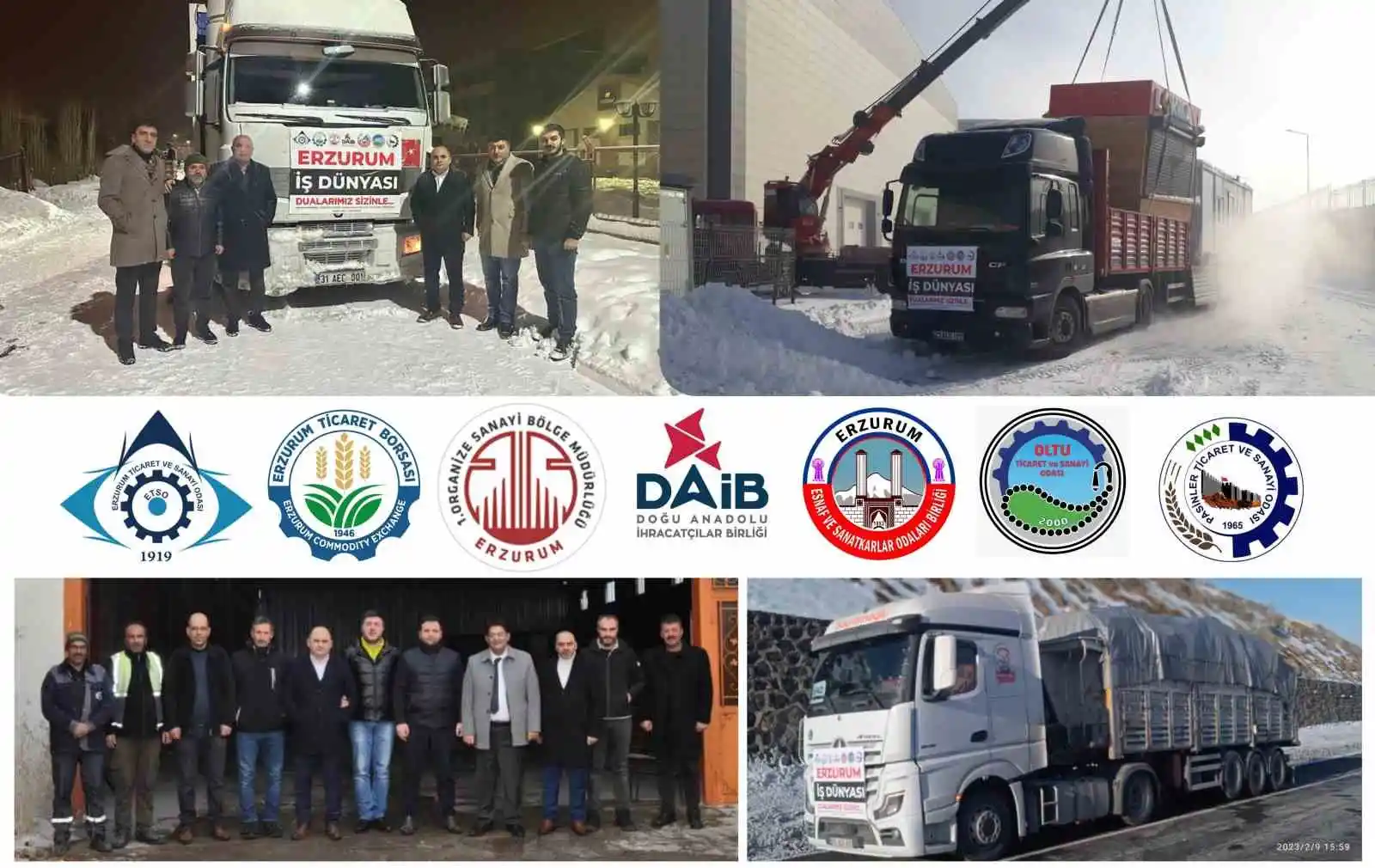 Erzurum iş dünyasının yardımları aralıksız sürüyor
