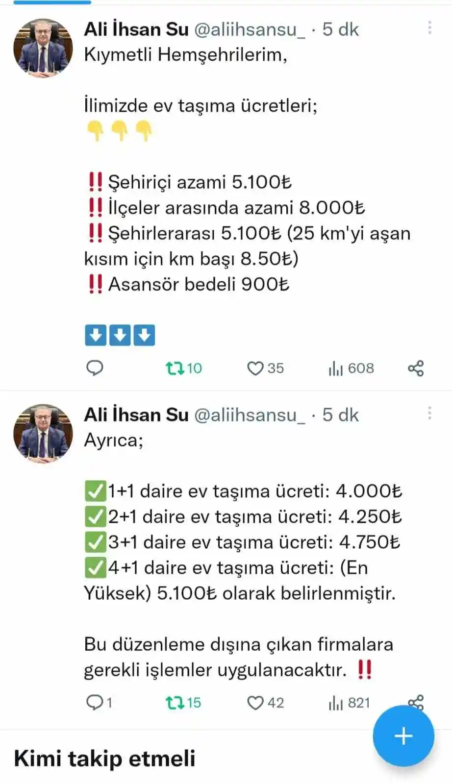 İHA'nın gündeme getirdiği nakliye ve kira fiyatlarına valilik sonuca bağladı