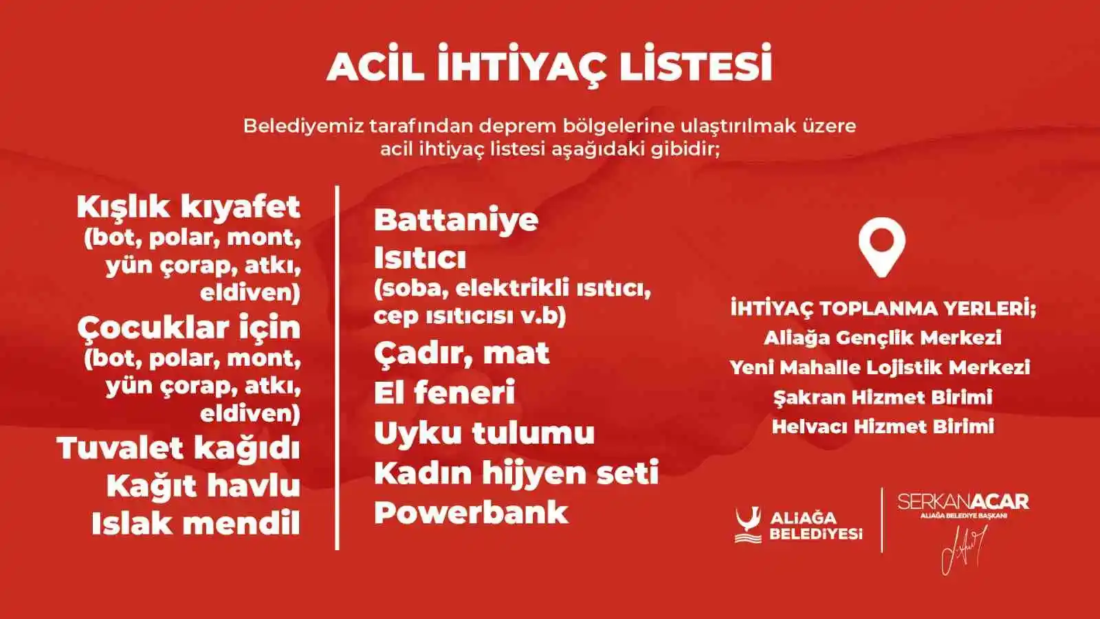 İzmirli belediyelerden deprem bölgelerine yardım eli