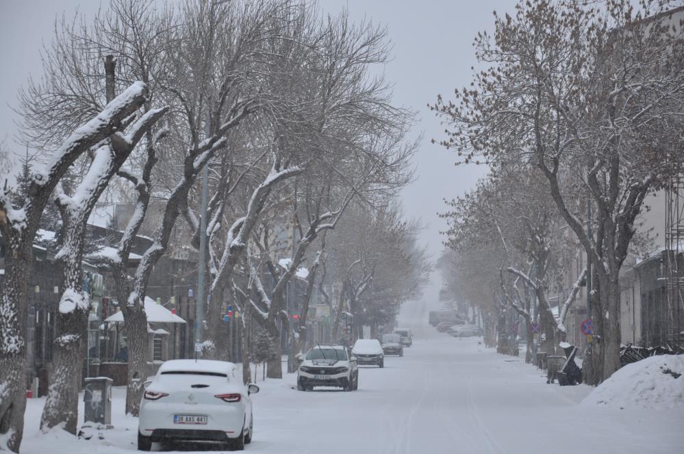 Kars'ta yoğun kar yağışı etkili oldu