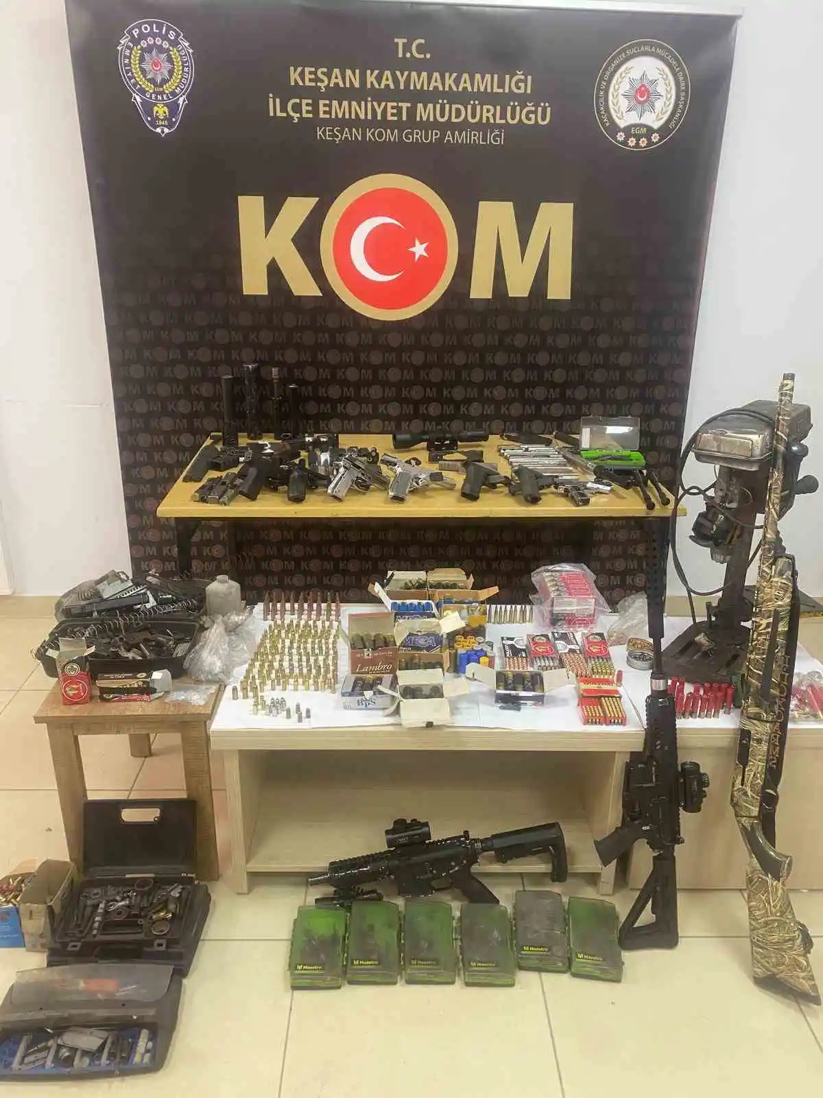 Keşan'da kaçak silah üretim tesisi ele geçirildi