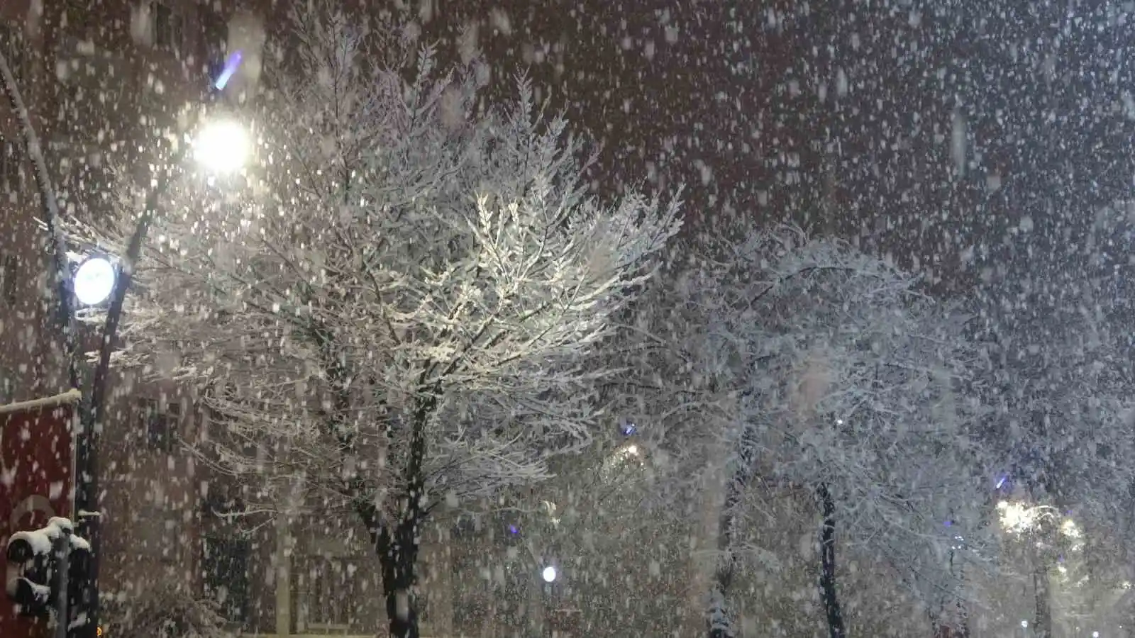 Malatya’ya lapa lapa kar yağdı
