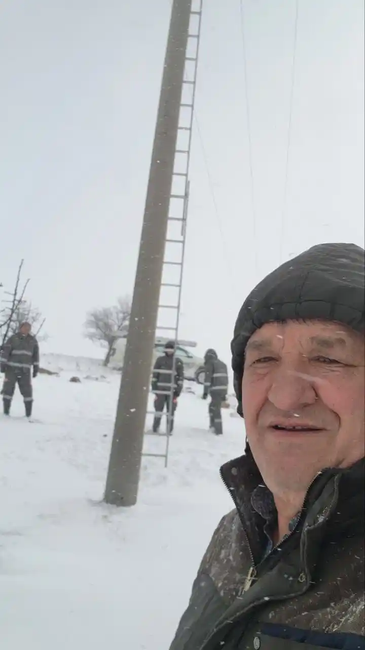 OEDAŞ ekipleri eksi 20 derece soğukta arızayı giderdi