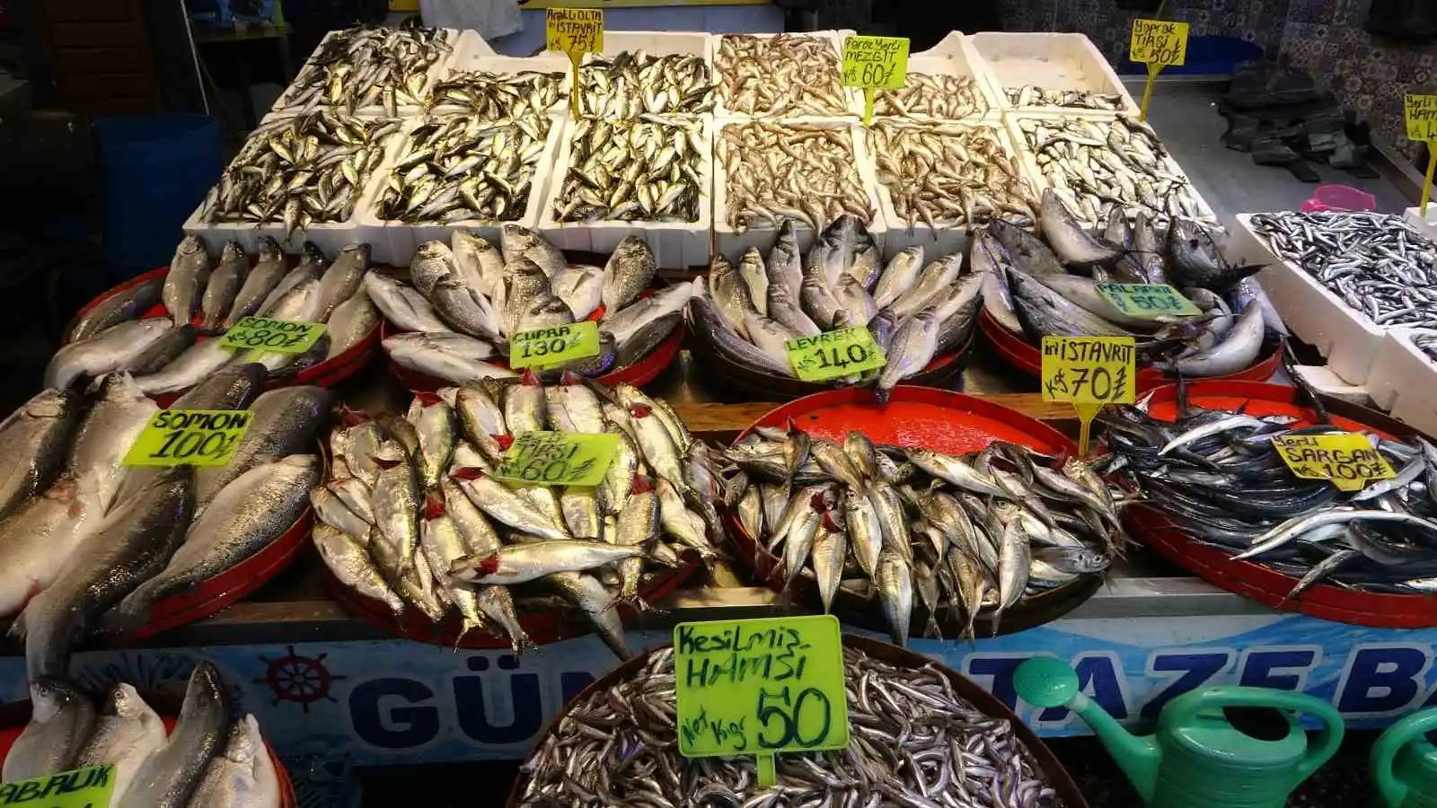 Trabzon’da balık av sezonu sonuna doğru tezgahlarda çeşit bolluğu
