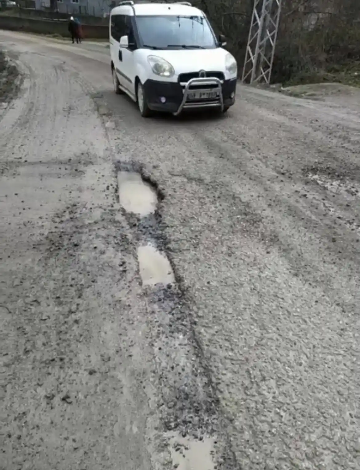 Vatandaşlar yollardaki çukurlara tepki gösterdi
