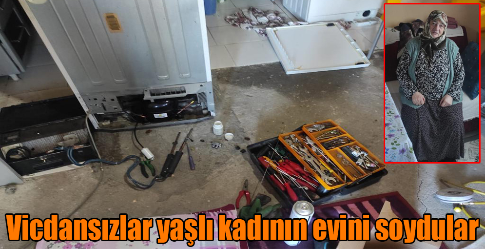 Vicdansızlar yaşlı kadının evini soydular