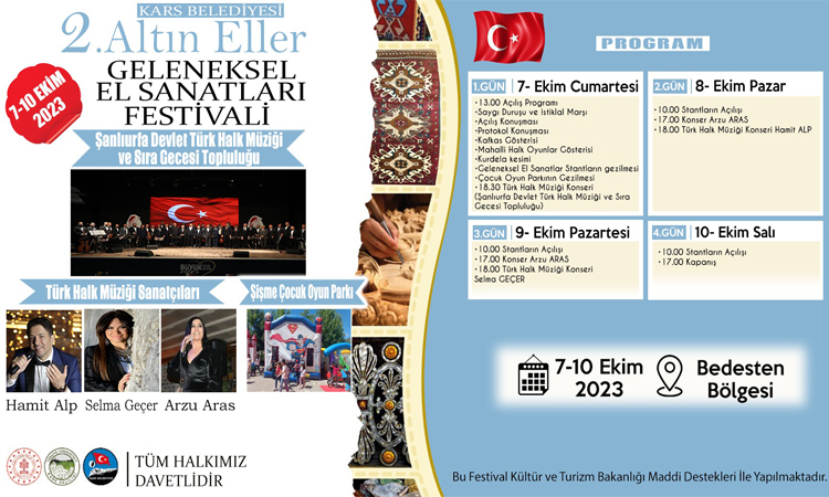 2'inci Altıneller Geleneksel El Sanatları Festivali Başlıyor