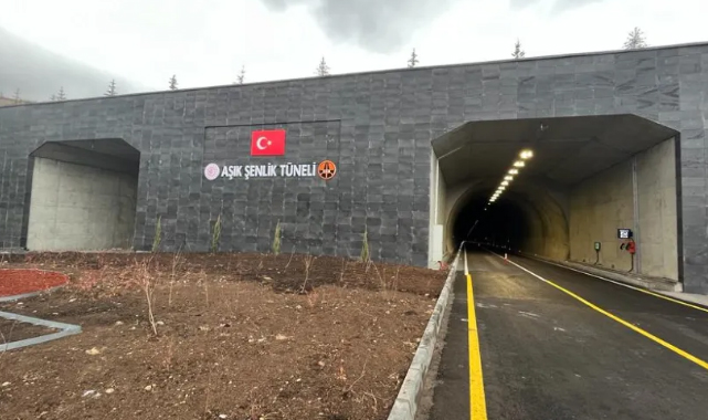 Aşık Şenlik Tüneli, tek yönlü olarak trafiğe açıldı