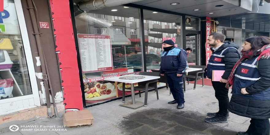 Kars'ta İş Yerlerinde Fiyat Listesi Denetimi Yapıldı