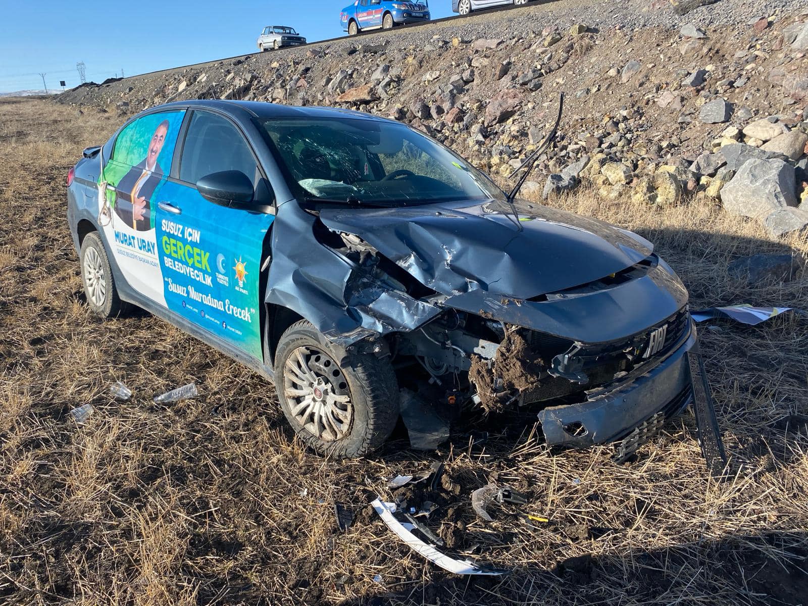 AK Parti Susuz Belediye Başkan Adayı Trafik Kazası Geçirdi