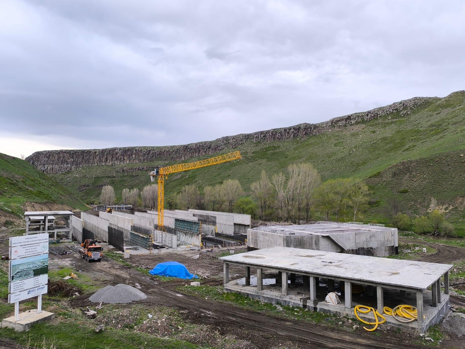 Kotan, Kars Atık Su Toplama ve Arıtma inşaatını inceledi