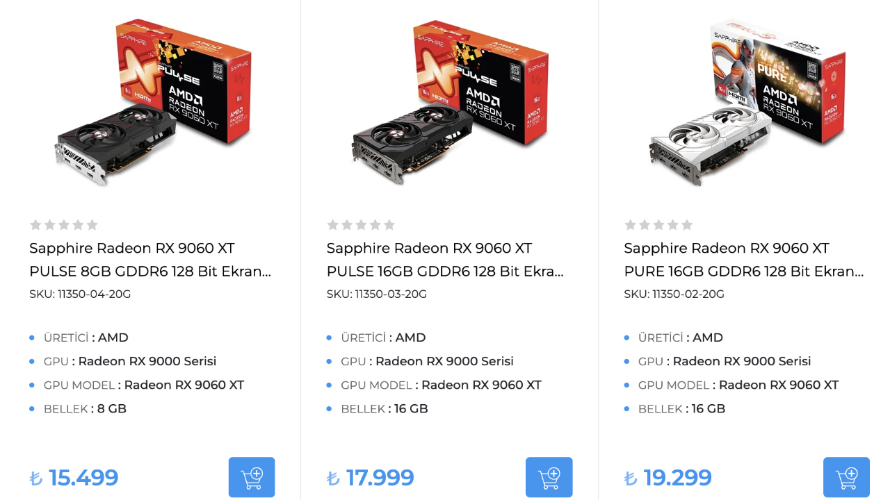 AMD'den Oyunculara Yeni Canavar: RX 9060 XT Türkiye'de, Fiyatı Ne Kadar?