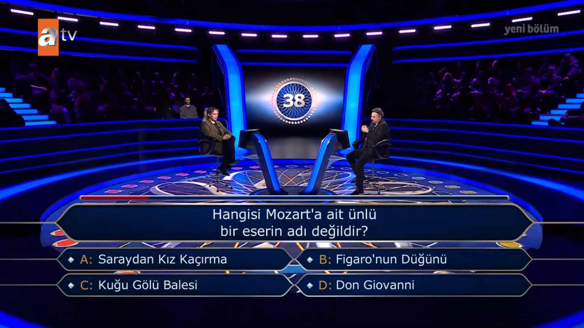 Hangisi Mozart'a ait ünlü bir eserin adı değildir? ATV Canlı Yayın Kim Milyoner Olmak İster Sorusu