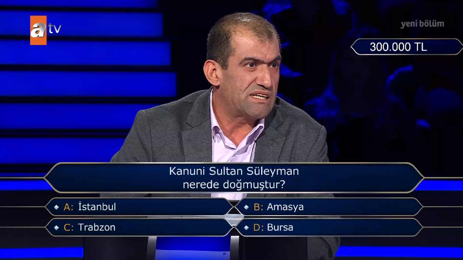Kanuni Sultan Süleyman nerede doğmuştur? Kim Milyoner Olmak İster Sorusu
