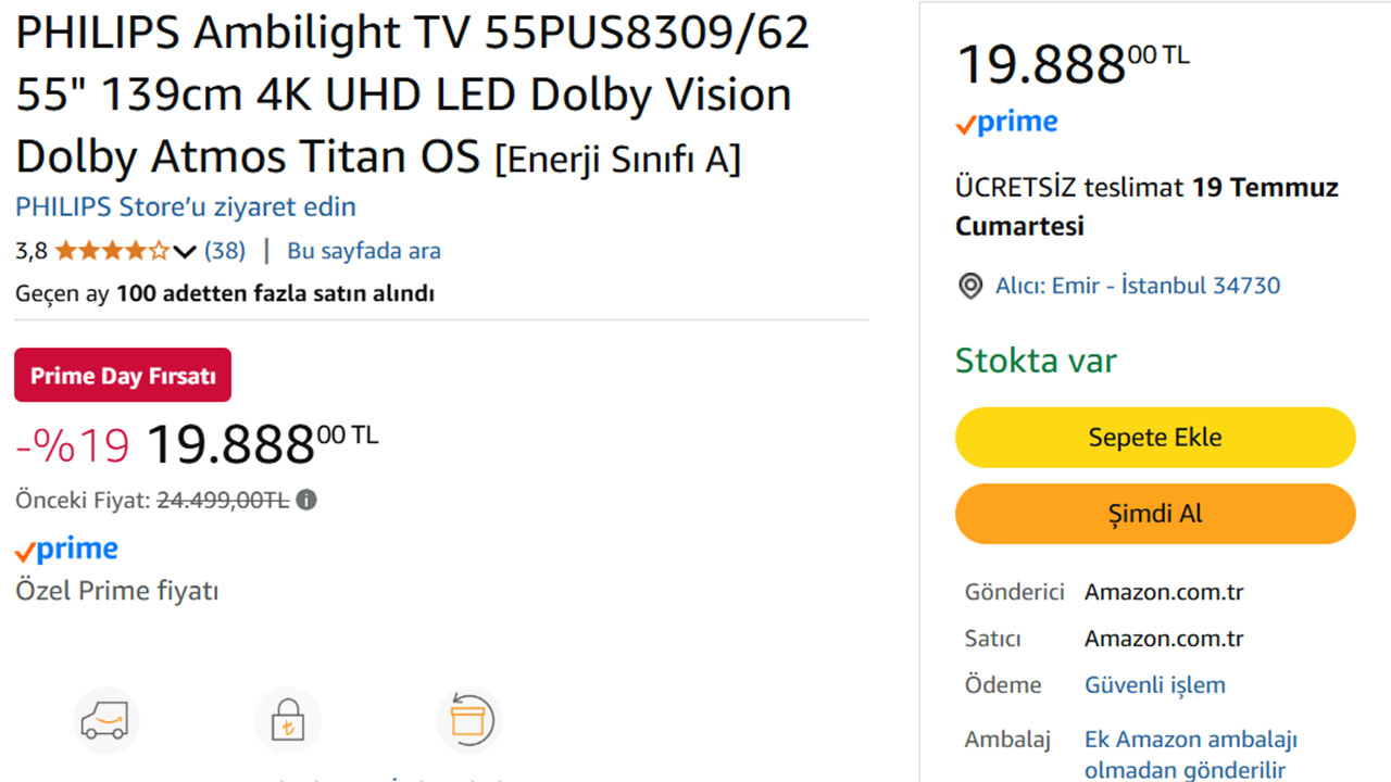 Philips 55PUS8309-62 fiyatı