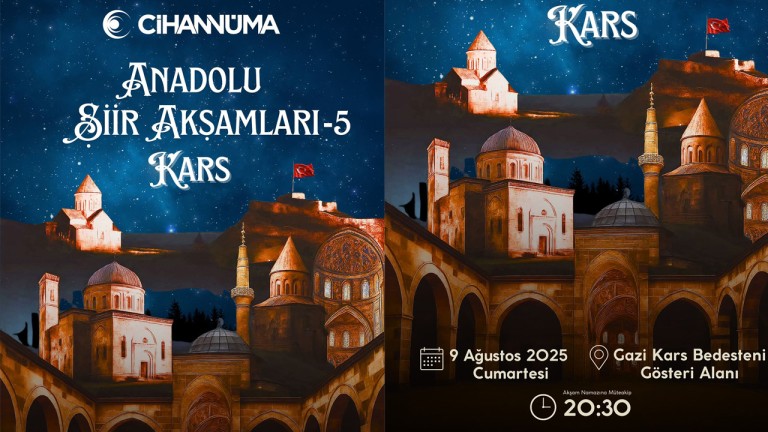 Cihannüma Derneği'nin "Anadolu Şiir Akşamları" programının 5.'ncsi Kars'ta Yapılacak