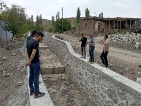 Kağızman'daki Taşkın Kontrol Çalışmaları İnceledi