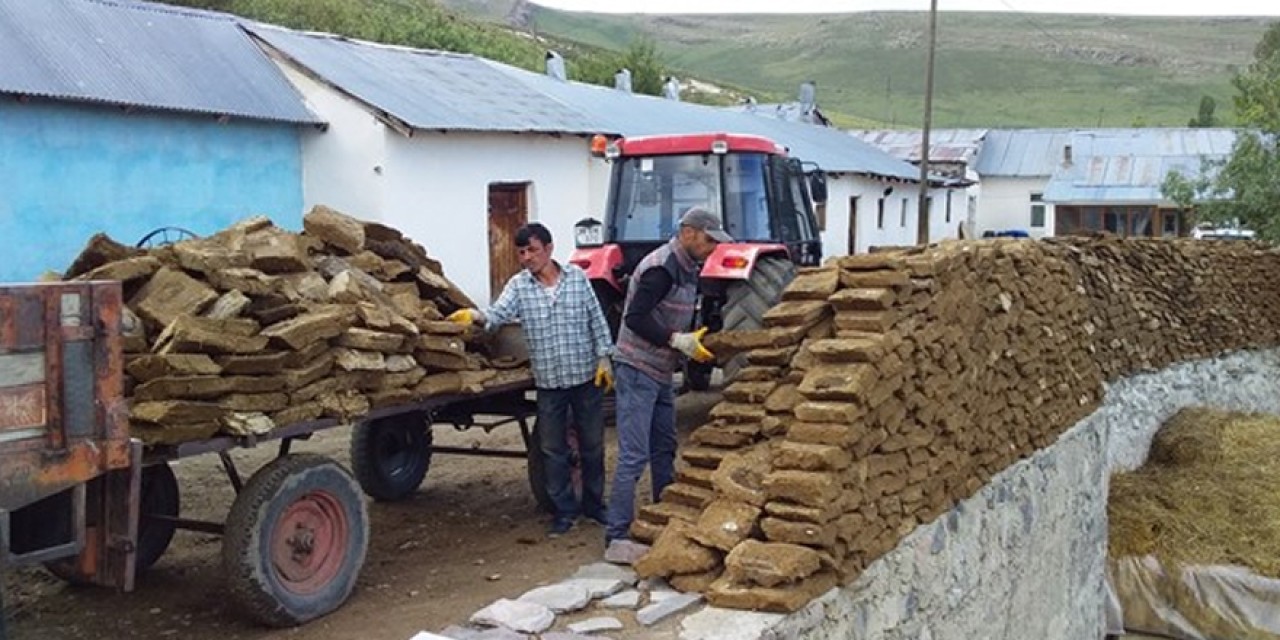 Kars’ta yaz mevsimi bitimine yakın zamanda tezek telaşı başladı