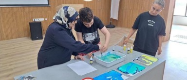 Ebru Sanatı Etkinliğinde Geleneksel Çalışmalar Yapıldı