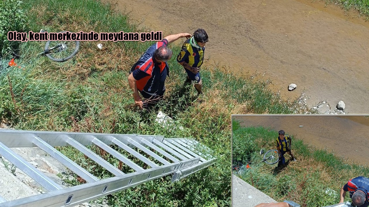 Kanala düşen çocuk kurtarıldı