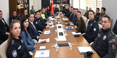 Emniyet Müdürlüğü’nde Genel Değerlendirme Toplantısı 
