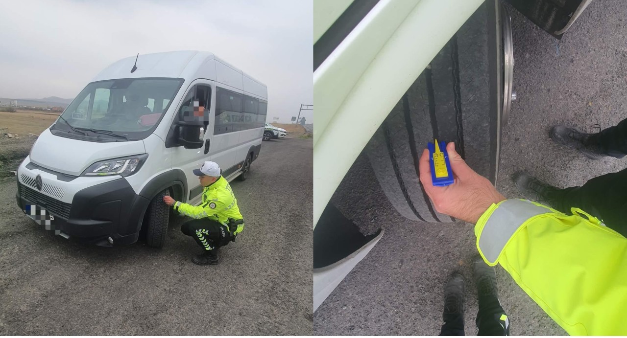 Kars’ta kış lastiği denetimi