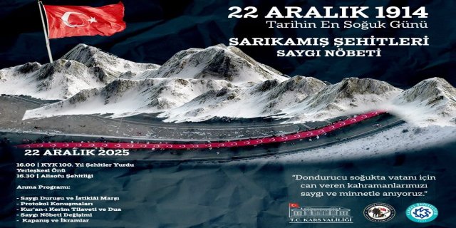 Sarıkamış Şehitleri Anılıyor: Vatan Uğruna Donan Kahramanlar