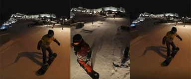 Kars Kalesi’nde Snowboard Keyfi Kameralara Yansıdı