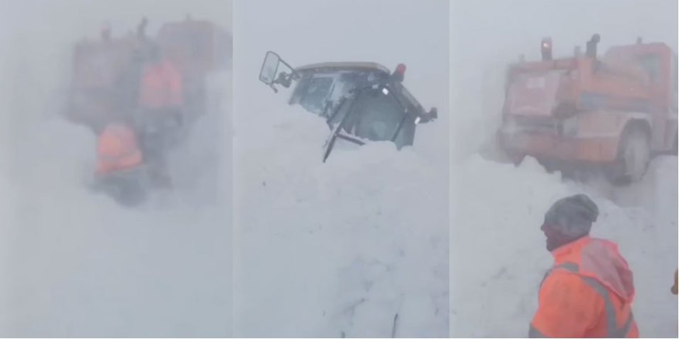 Sahara Geçidi'nde Çığ Kabusu: Kars Karayolları Kar Ekibi Kara Gömüldü!