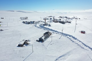 Kars’ta kar altındaki köyler havadan görüntülendi