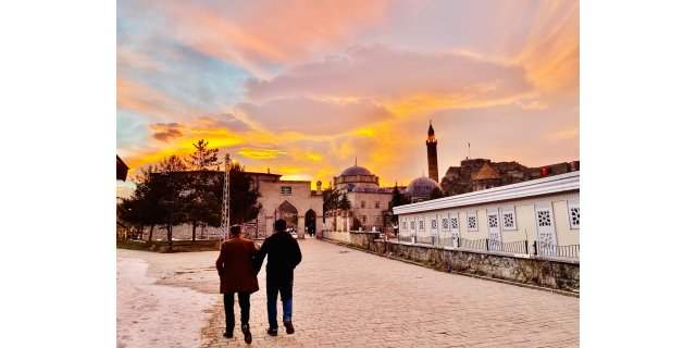 Kars’ta akşam vakti büyüledi
