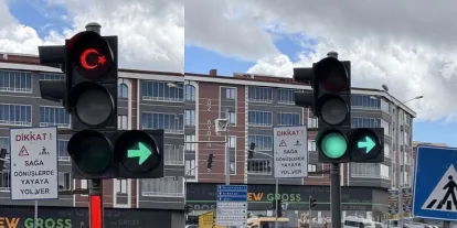 Mihralibey Kavşağı'na Karayolları 18. Bölge'nin oklu ışıkla çözüm