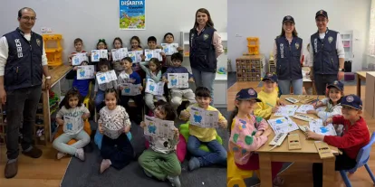 Kars'tan 30 Ekim Anaokulu'na 10 Nisan'da 20 Çocukla Güvenlik Eğitimi