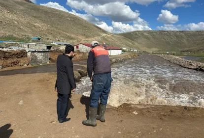 Susuz'da taşkın riski: Kaymakam sahaya indi