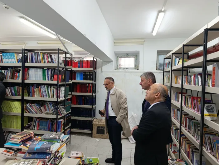 Kütüphane yatırımları yerinde incelendi