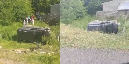 Digor’da Otomobil Köprüden Uçtu