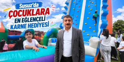 Susuz’da Çocuklara En Eğlenceli Karne Hediyesi