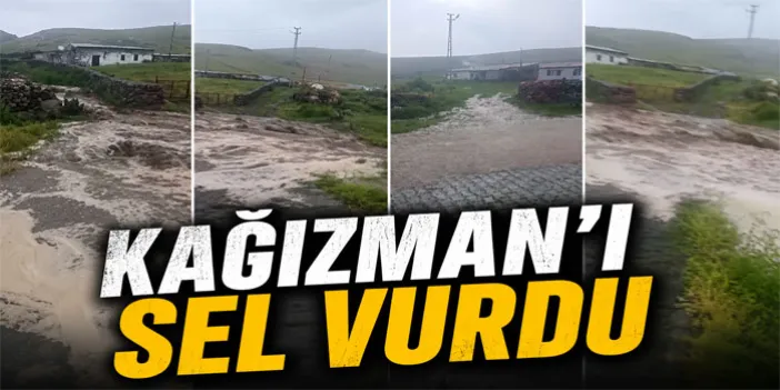 Kağızman'da Sel Felaketi, Evler ve Tarım Arazileri Zarar Gördü
