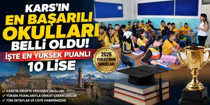Kars’ın En Başarılı Okulları Belli Oldu: İşte En Yüksek Puanlı 10 Lise