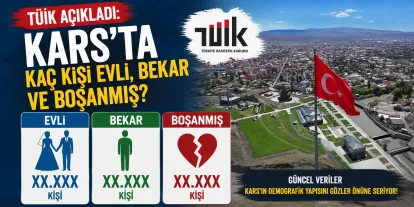 TÜİK Açıkladı: Kars’ta Kaç Kişi Evli, Bekar ve Boşanmış?