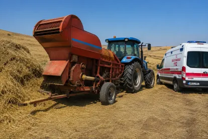 Kars’ta kolu patoz makinesine sıkışan kişi ağır yaralandı