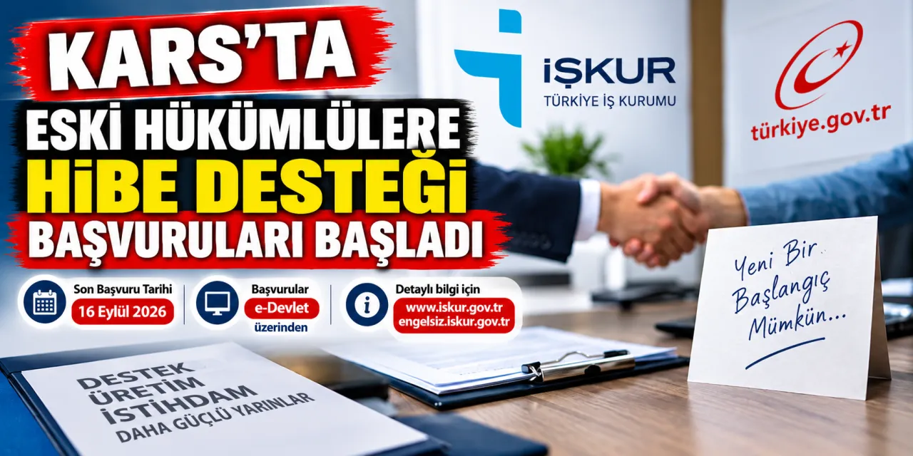 Kars’ta Eski Hükümlülere Hibe Desteği Başvuruları Başladı